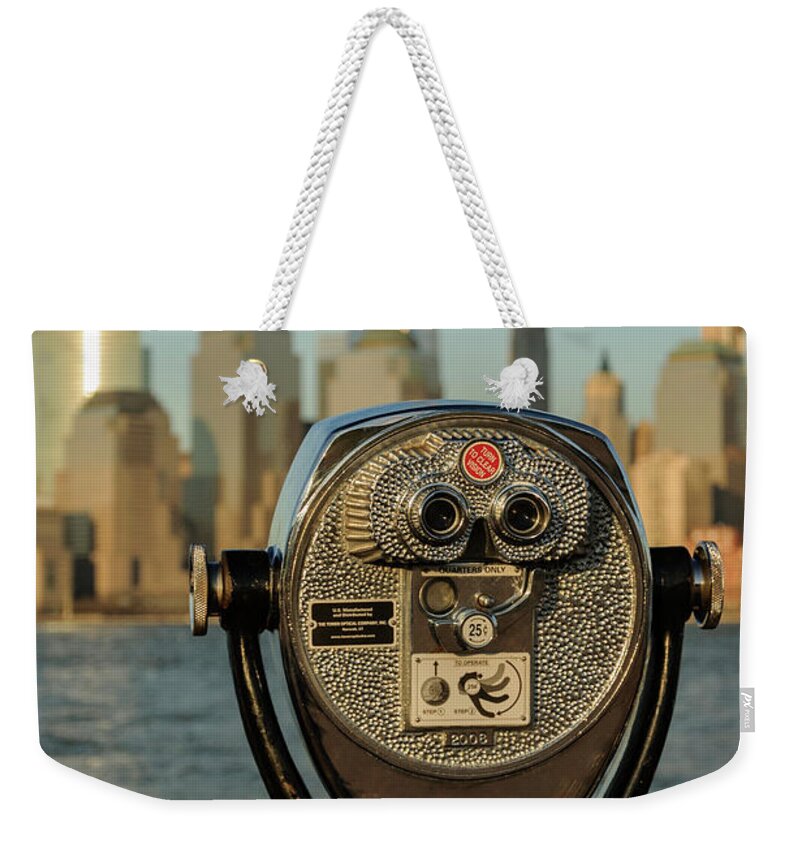 Nyc Weekender Tote Bag featuring the photograph 25 Cents A View by Debra Fedchin