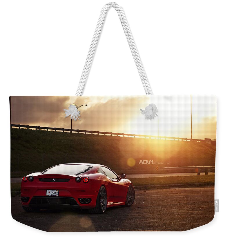 Ferrari Weekender Tote Bag featuring the digital art Ferrari #26 by Super Lovely