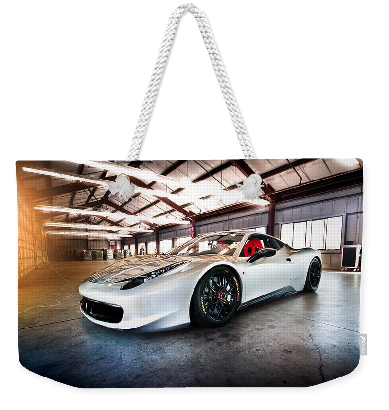 Ferrari Weekender Tote Bag featuring the photograph Ferrari #29 by Mariel Mcmeeking