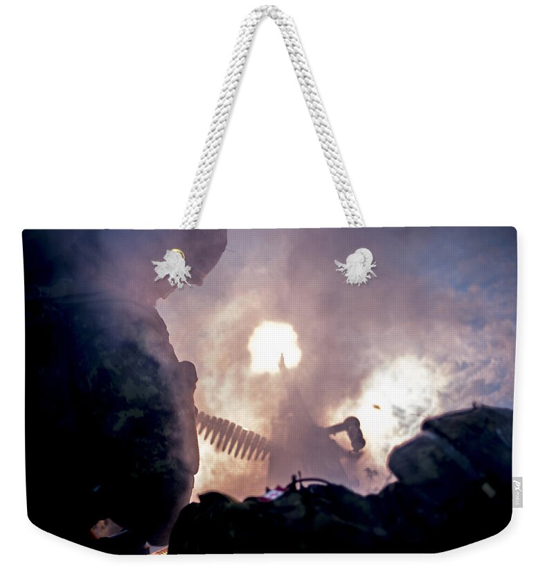 Soldier Weekender Tote Bag featuring the digital art Soldier #29 by Super Lovely
