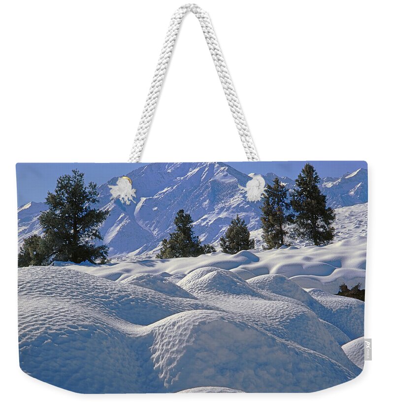 Mt. Tom Weekender Tote Bag featuring the photograph 2M6402 Mt. Tom from Sherwin Grade by Ed Cooper Photography