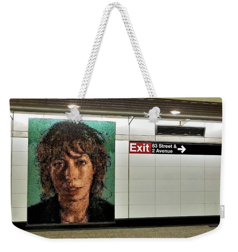 Art Weekender Tote Bag featuring the photograph 2nd Ave Subway Art Cecily Brown by Rob Hans