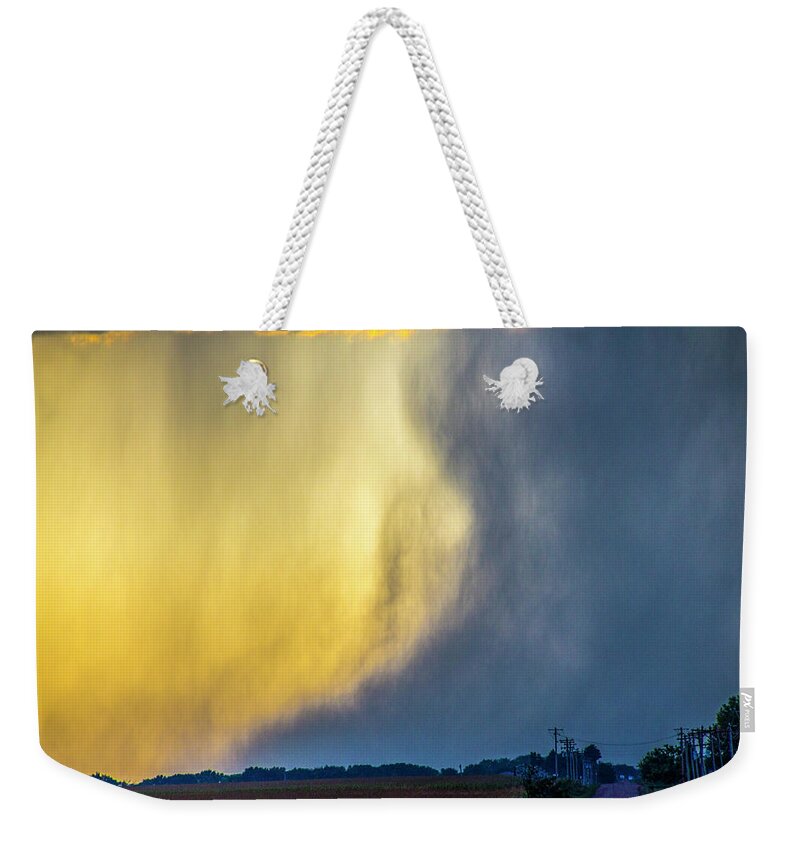 Nebraskasc Weekender Tote Bag featuring the photograph 2nd to Last Storm of the 2017 Season 022 by NebraskaSC