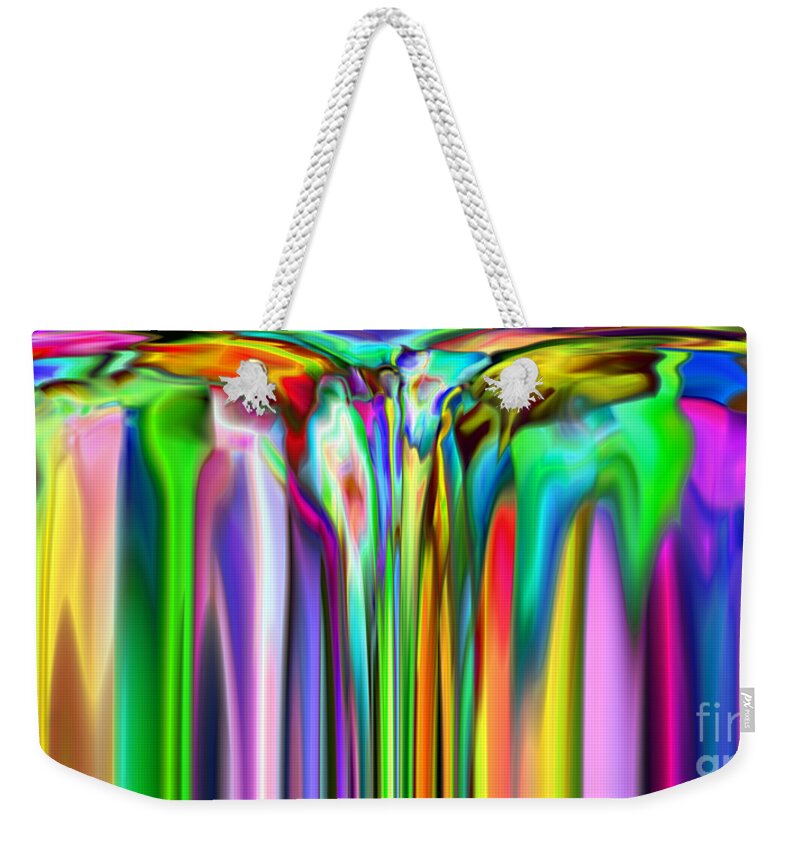 Abstract Weekender Tote Bag featuring the digital art 2X1 Abstract 320 by Rolf Bertram