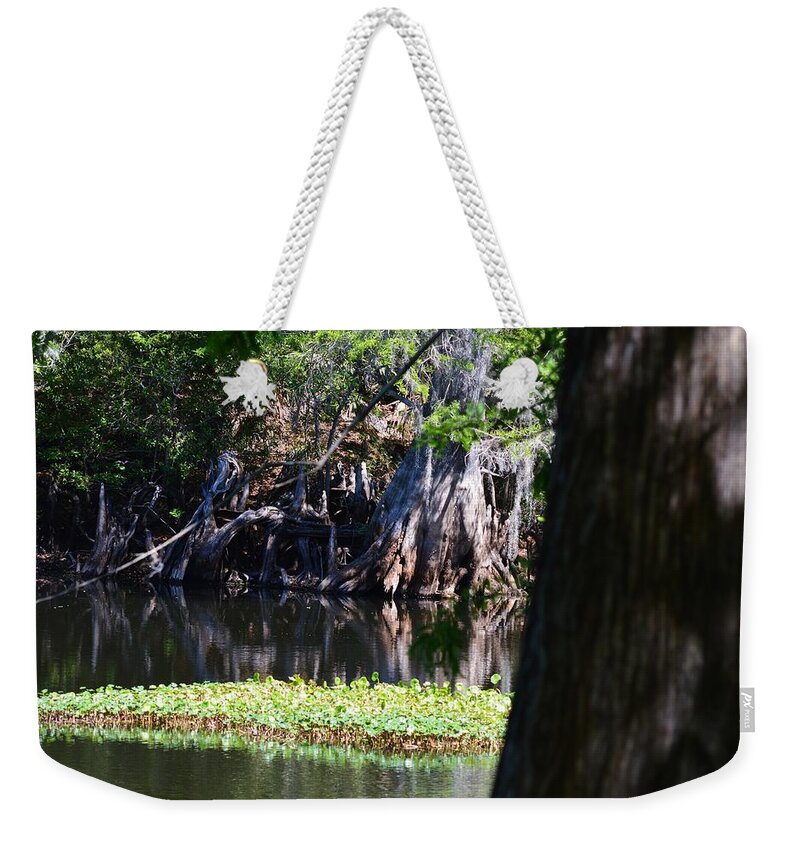 Across The River Weekender Tote Bag featuring the photograph Across The River #3 by Warren Thompson