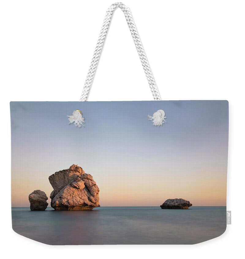 Petra Tou Romiou Weekender Tote Bag featuring the photograph Aphrodite's Rock - Cyprus #3 by Joana Kruse