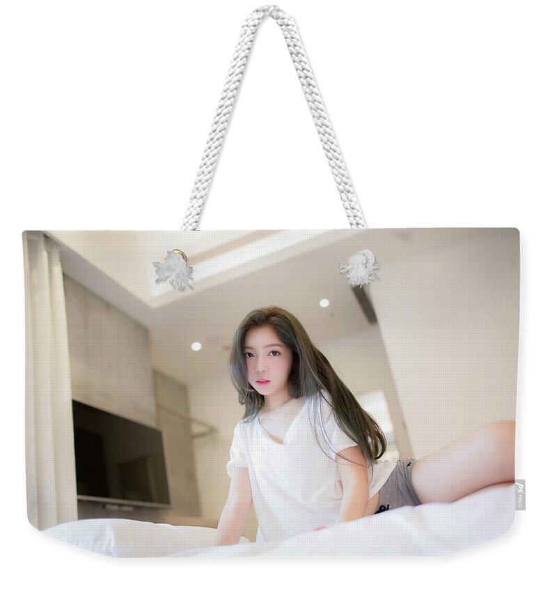 Asian Weekender Tote Bag featuring the photograph Asian #3 by Jackie Russo