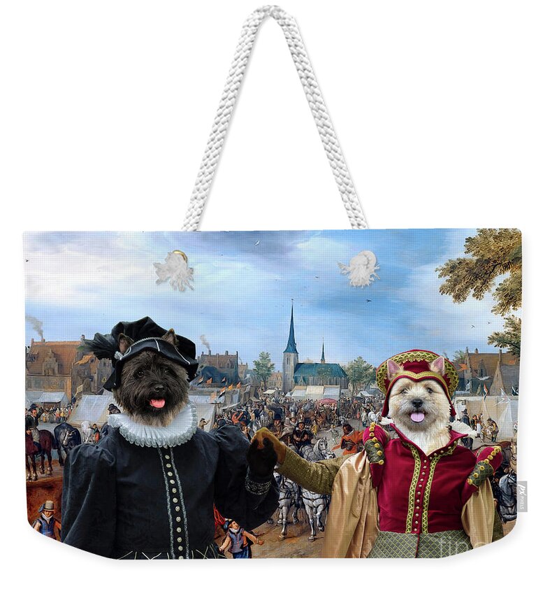 Cairn Terrier Weekender Tote Bag featuring the painting Cairn Terrier Art Canvas Print #3 by Sandra Sij