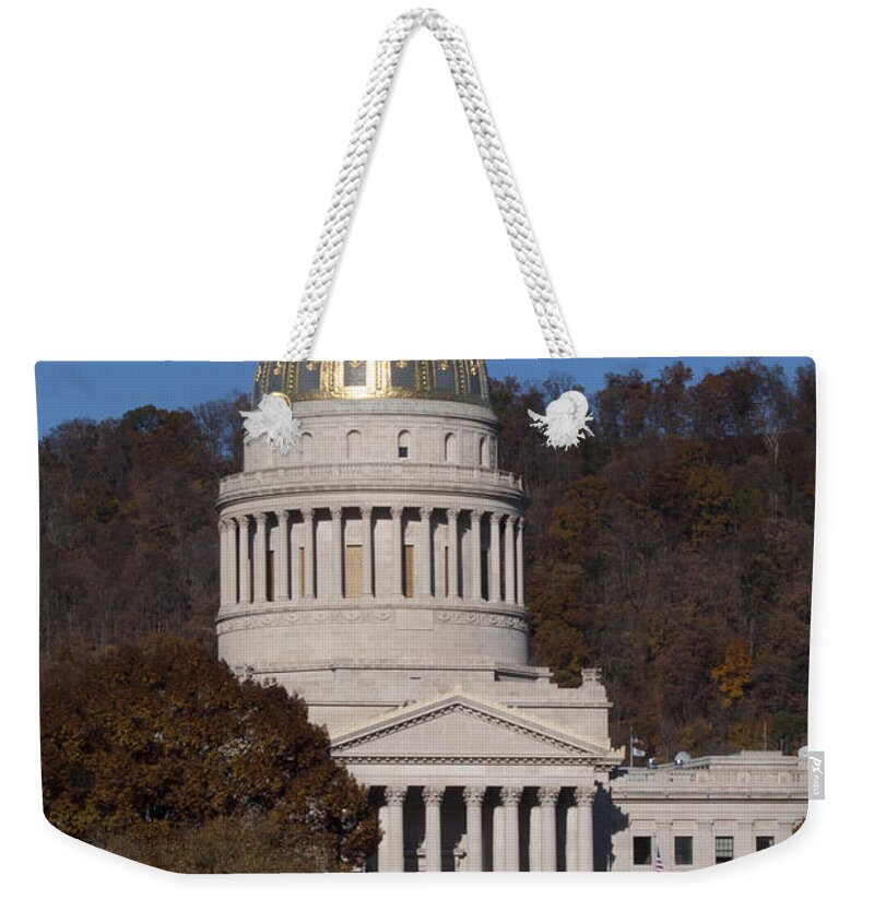 Capital Weekender Tote Bag featuring the photograph Capital of West Virginia in Charleston #3 by Anthony Totah