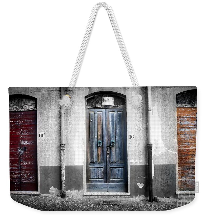 Sardegna Weekender Tote Bag featuring the photograph 3 Doors Down by Phil Cappiali Jr