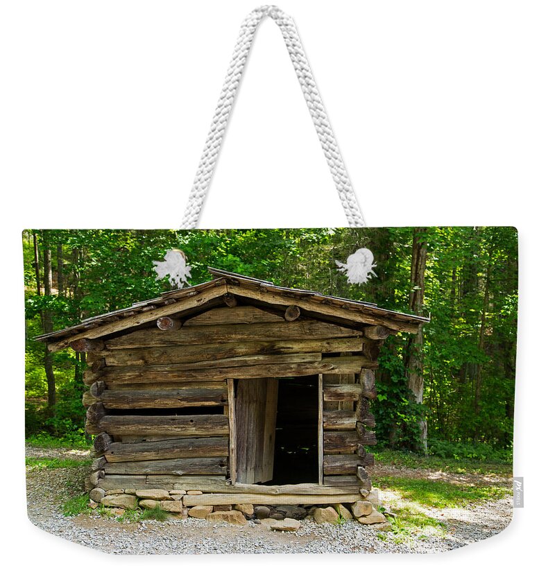 Cades Cove Weekender Tote Bag featuring the photograph Elijah Oliver Place #3 by Fred Stearns