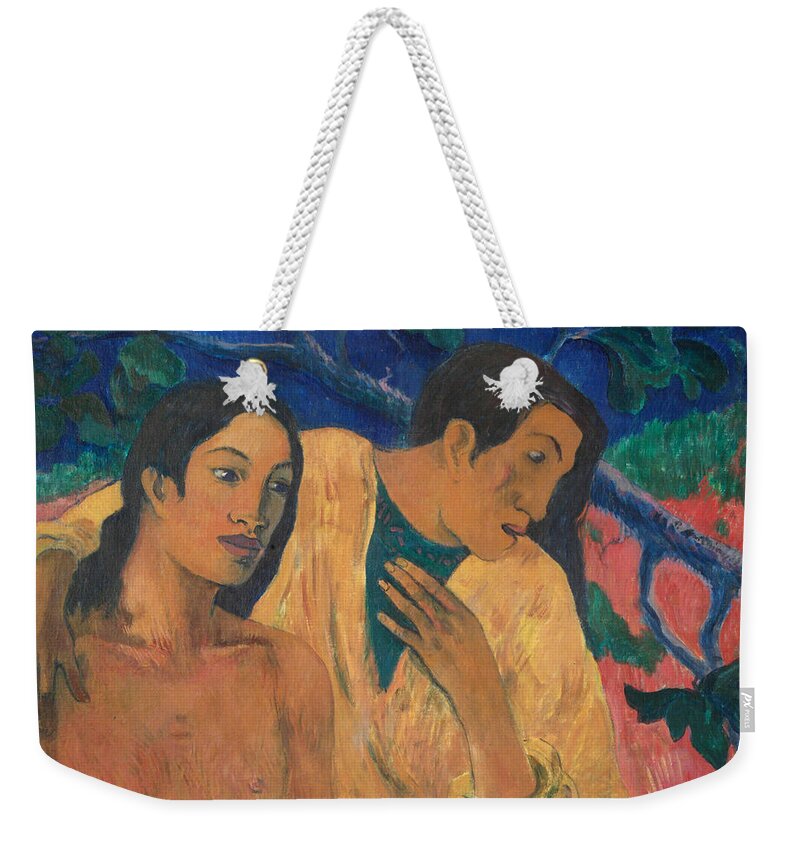 Paul Gauguin Weekender Tote Bag featuring the painting Escape #3 by Paul Gauguin