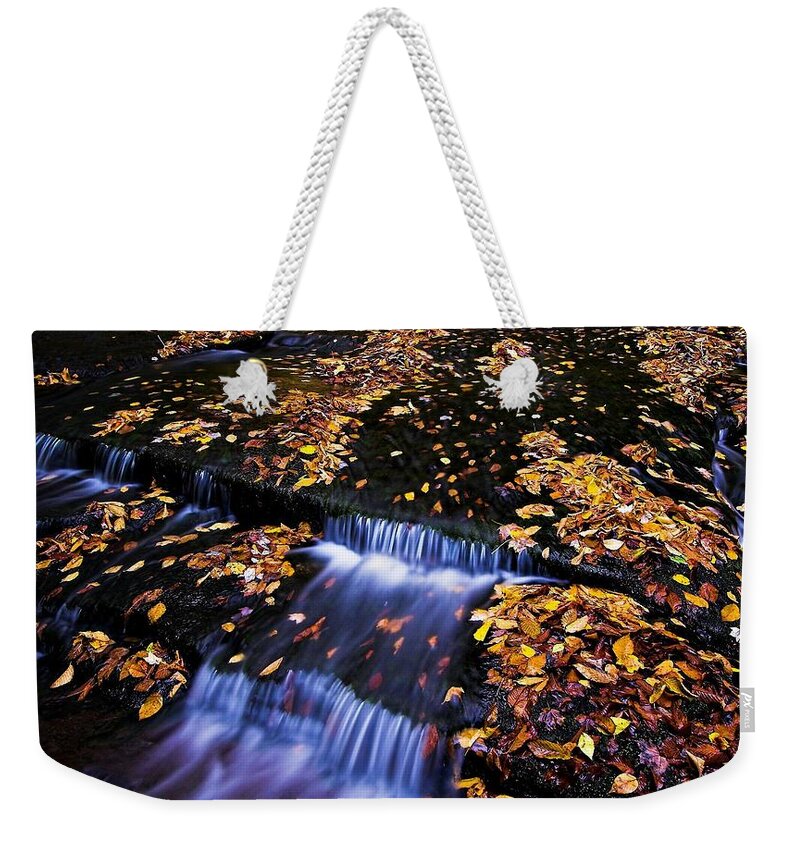 Fall Weekender Tote Bag featuring the digital art Fall #3 by Maye Loeser
