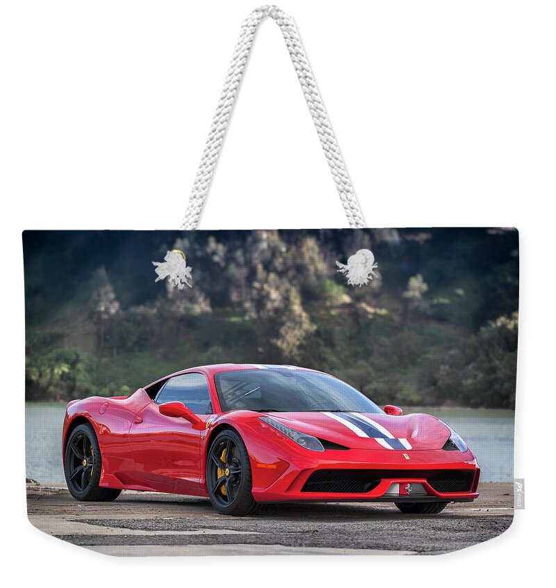 Ferrari Weekender Tote Bag featuring the photograph #Ferrari #Speciale #Print #3 by ItzKirb Photography