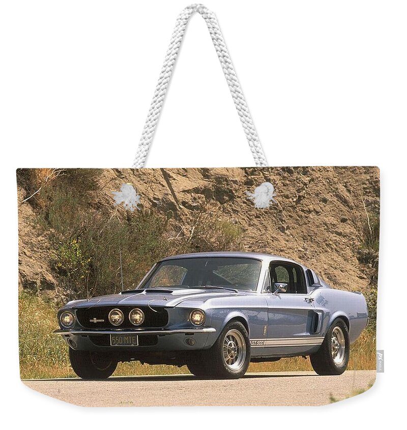 Ford Mustang Weekender Tote Bag featuring the digital art Ford Mustang #3 by Maye Loeser