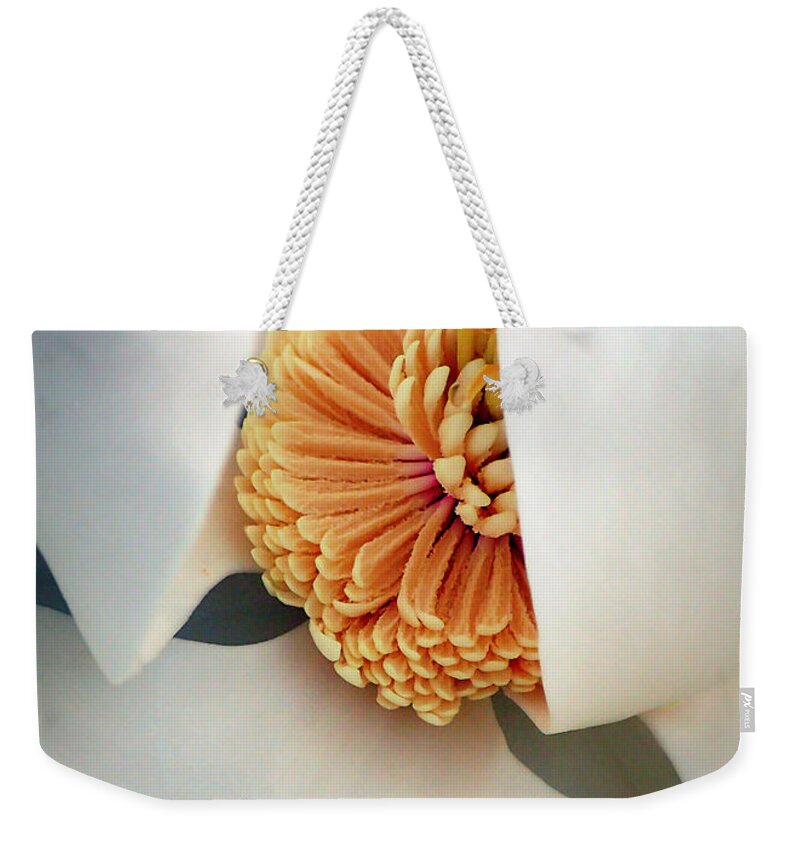 Magnolia Weekender Tote Bag featuring the photograph Magnolia Blossom by Farol Tomson