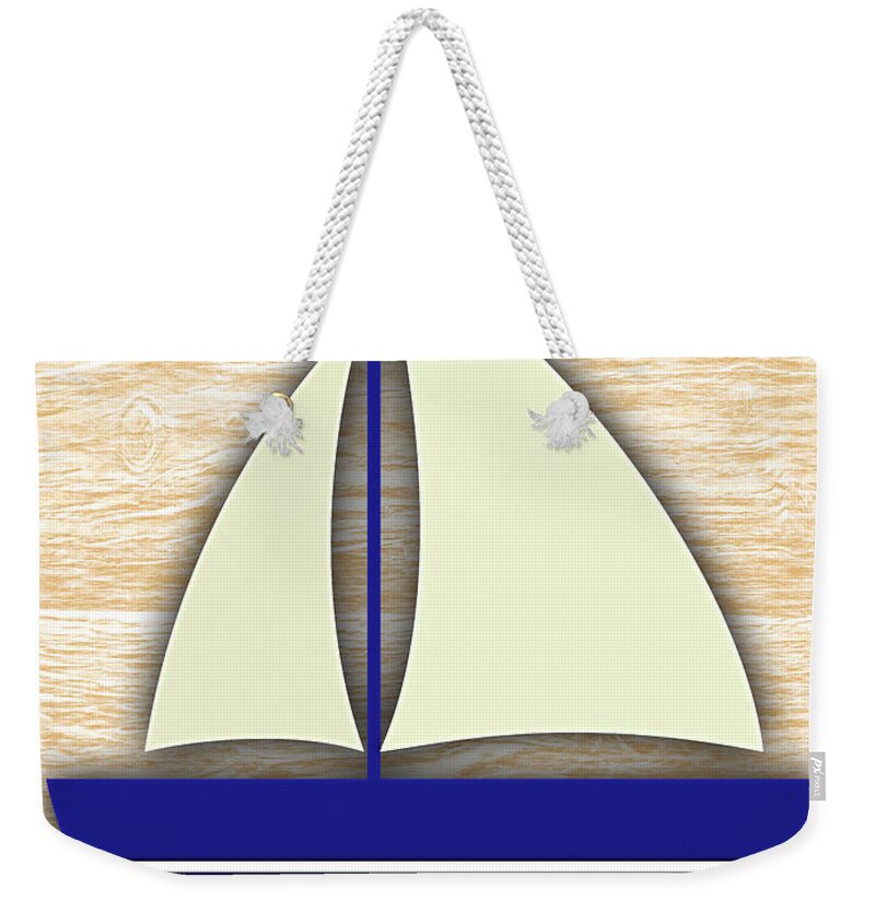 Sailing Weekender Tote Bag featuring the mixed media Sailing Collection #3 by Marvin Blaine
