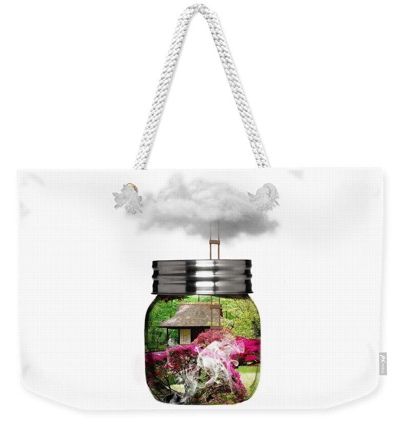 Flower Weekender Tote Bag featuring the mixed media Somewhere #4 by Marvin Blaine