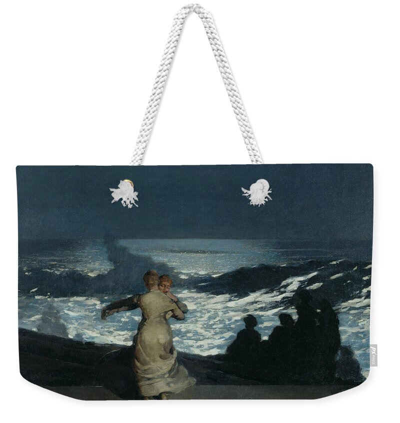 Summer Night Summer Night By Winslow Homer Weekender Tote Bag featuring the painting Summer Night #3 by Winslow Homer