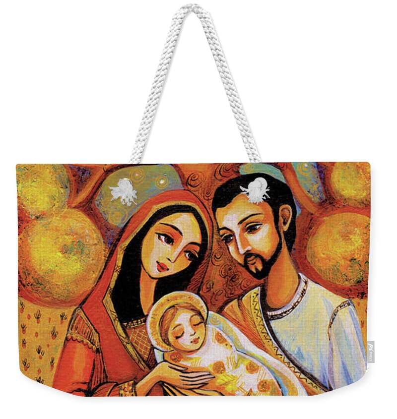 Holy Family Weekender Tote Bag featuring the painting Tree of Life by Eva Campbell