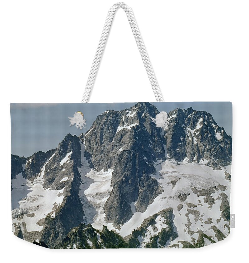North Face Weekender Tote Bag featuring the photograph 304630 North Face Mt. Stuart by Ed Cooper Photography