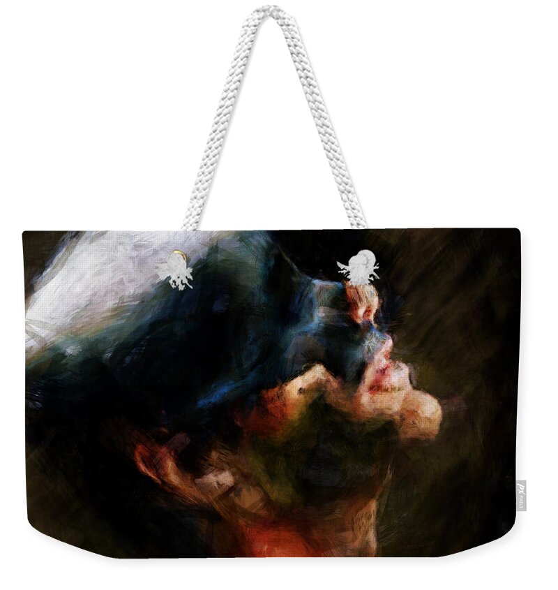 Man Weekender Tote Bag featuring the painting Untitled #32 by Adam Vance