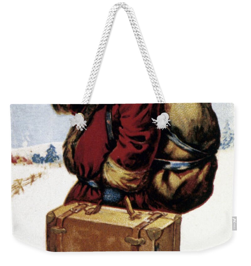 19th Century Weekender Tote Bag featuring the photograph American Christmas Card #37 by Granger