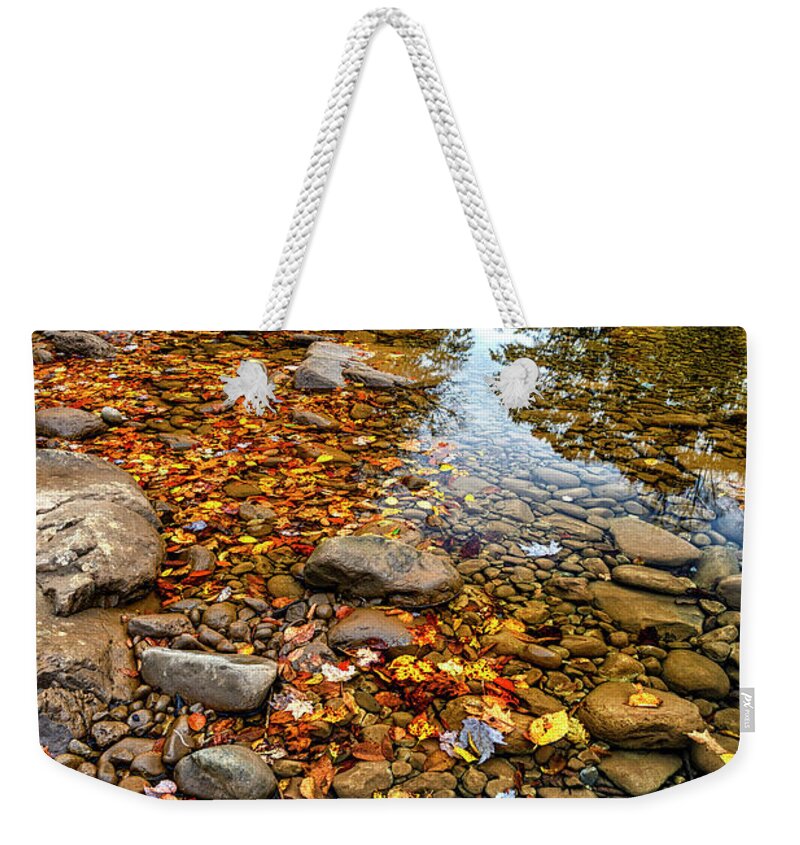 Williams River Weekender Tote Bag featuring the photograph Fall along Williams River #38 by Thomas R Fletcher