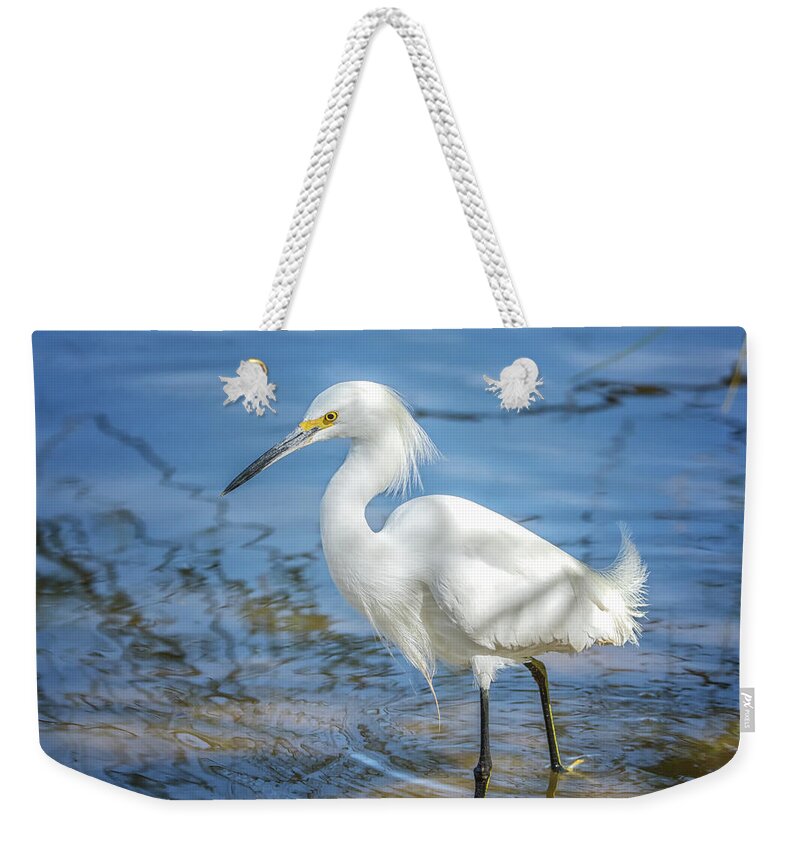 Snowy Weekender Tote Bag featuring the photograph Snowy Egret #39 by Tam Ryan