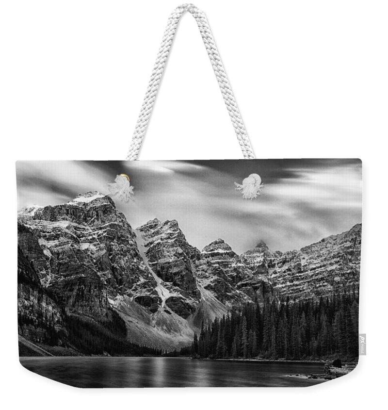 Moraine Lake Weekender Tote Bag featuring the photograph First Snow #4 by Robert Fawcett