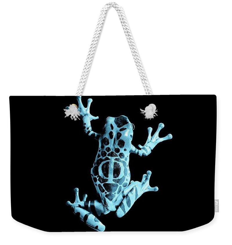 Frog Weekender Tote Bag featuring the digital art Frog #4 by Super Lovely