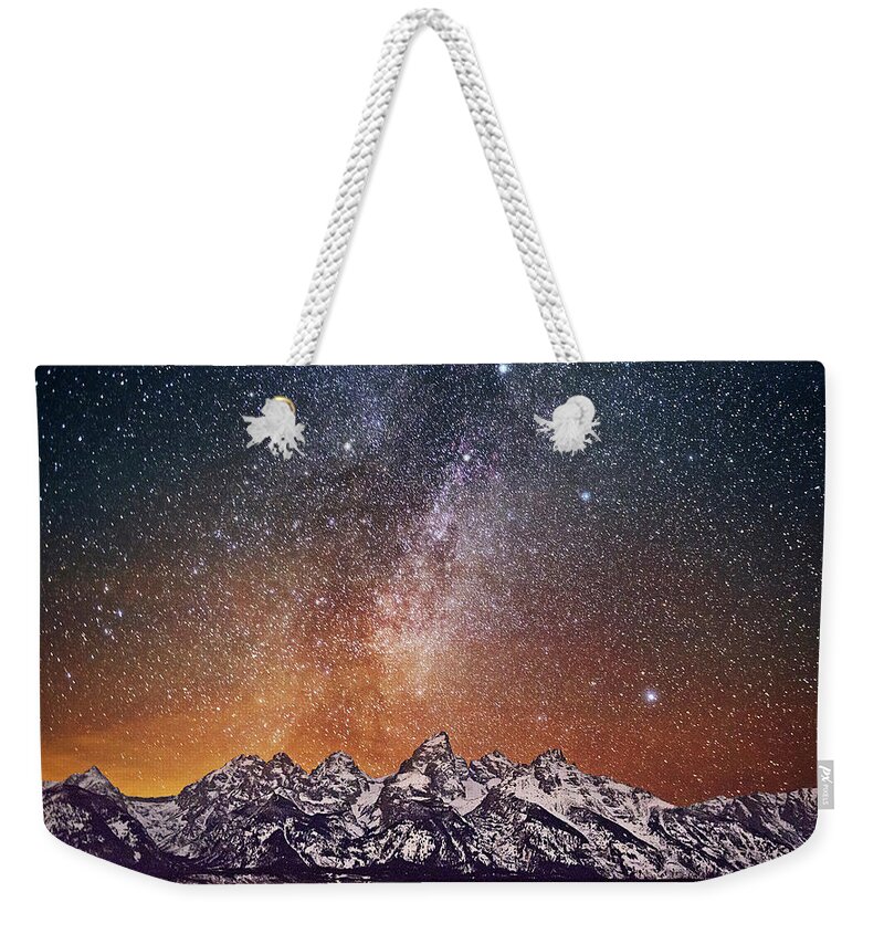Milky Way Weekender Tote Bag featuring the digital art Milky Way #4 by Super Lovely