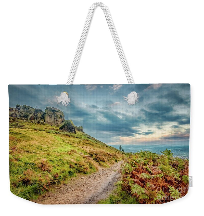 Airedale Weekender Tote Bag featuring the photograph Misty morning in Ilkley #4 by Mariusz Talarek