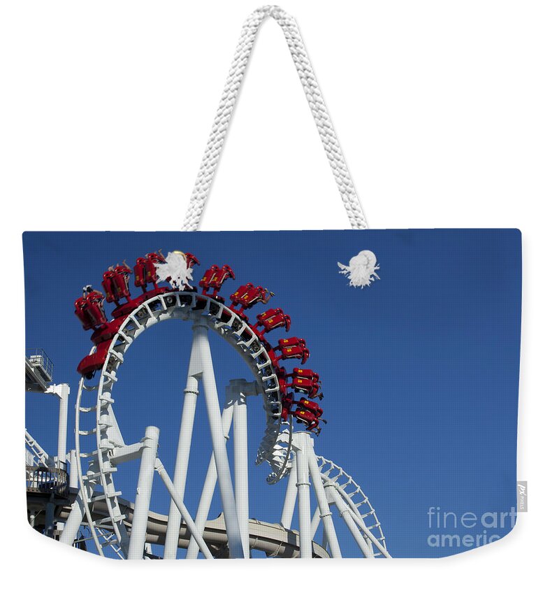 Wildwood Weekender Tote Bag featuring the photograph Modern Rollercoaster #4 by Anthony Totah