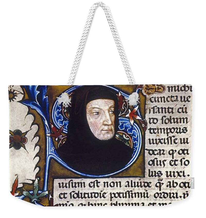 14th Century Weekender Tote Bag featuring the photograph Petrarch (1304-1374) #4 by Granger