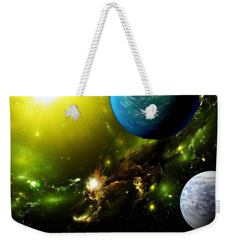 Sci Fi Weekender Tote Bag featuring the digital art Sci Fi #4 by Super Lovely