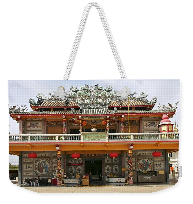 Temple Weekender Tote Bag featuring the digital art Temple #4 by Super Lovely