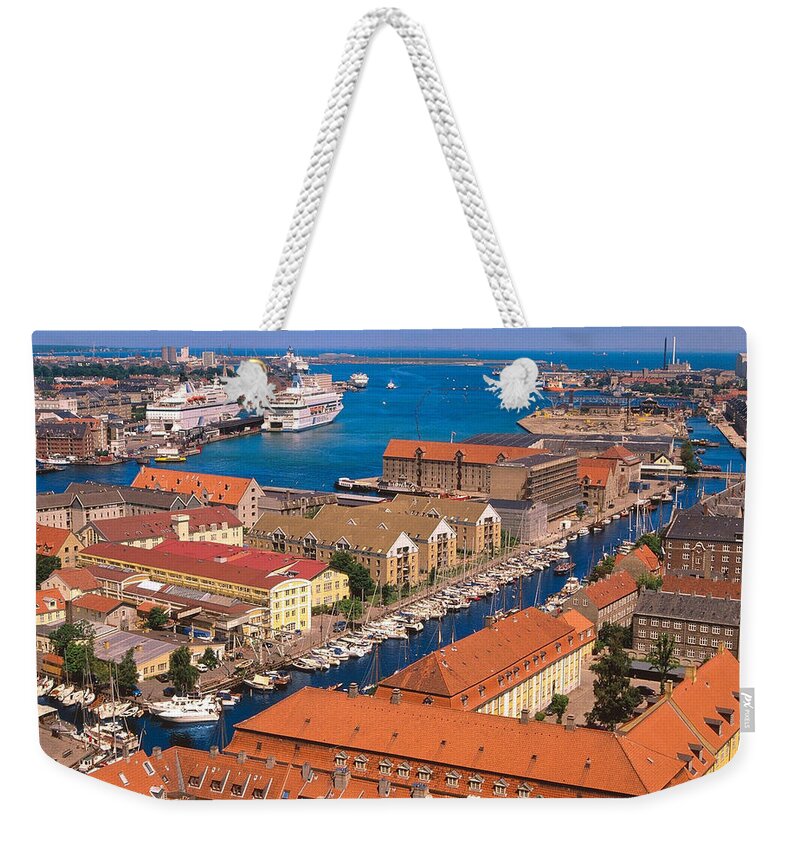 Town Weekender Tote Bag featuring the digital art Town #4 by Super Lovely