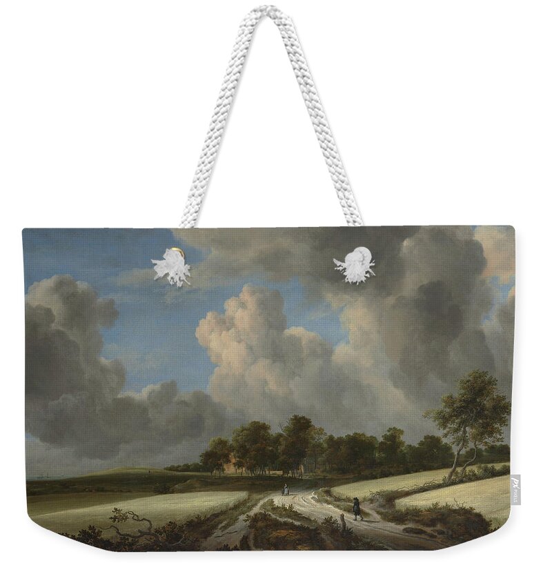 Wheat Fields Weekender Tote Bag featuring the painting Wheat Fields #4 by MotionAge Designs