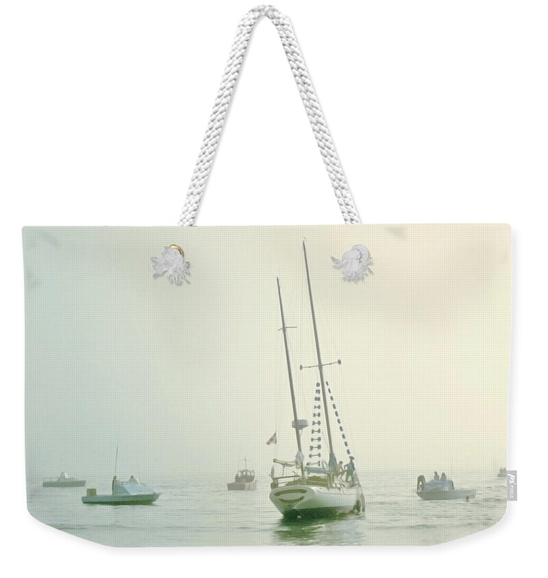 Sailboat Weekender Tote Bag featuring the photograph 4373 by Peter Holme III