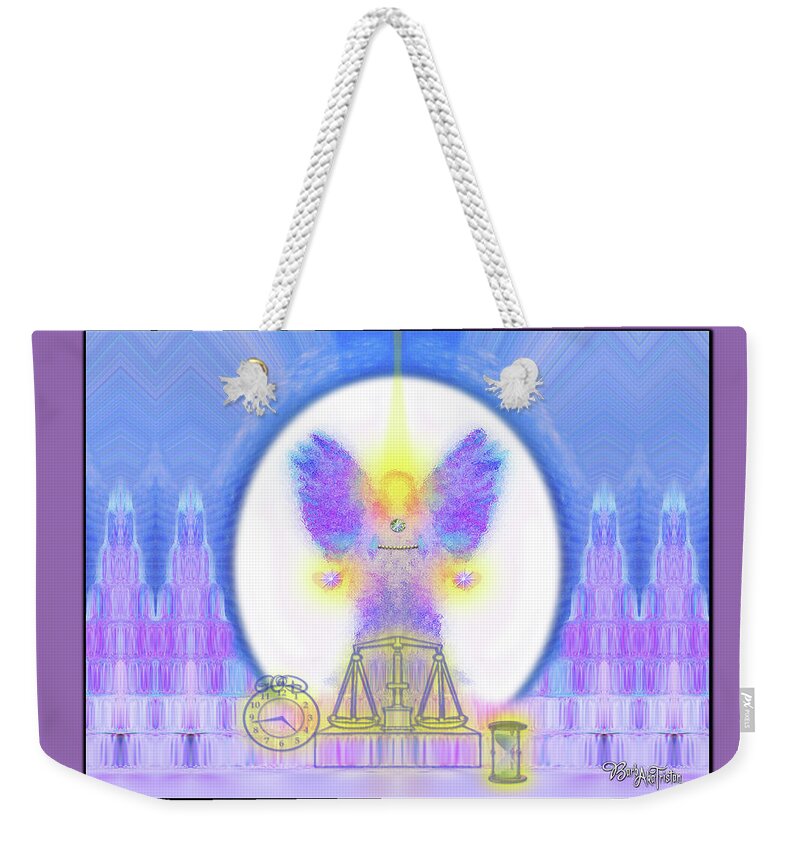 Inspiration Weekender Tote Bag featuring the digital art 444 Justice #197 by Barbara Tristan