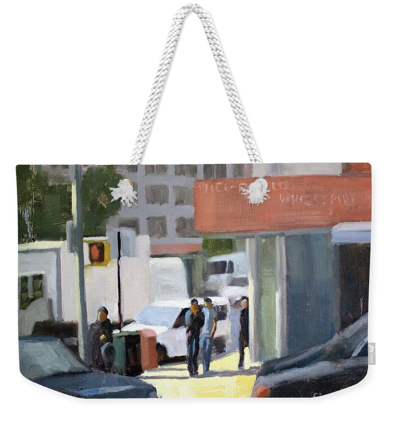City Weekender Tote Bag featuring the painting 44th And 4th by Tate Hamilton