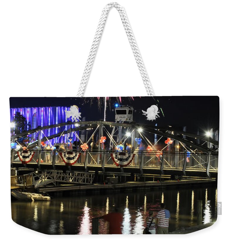 4th Of July Weekender Tote Bag featuring the photograph 4th Of July 2017 Canalside Buffalo NY 44 by Michael Frank Jr