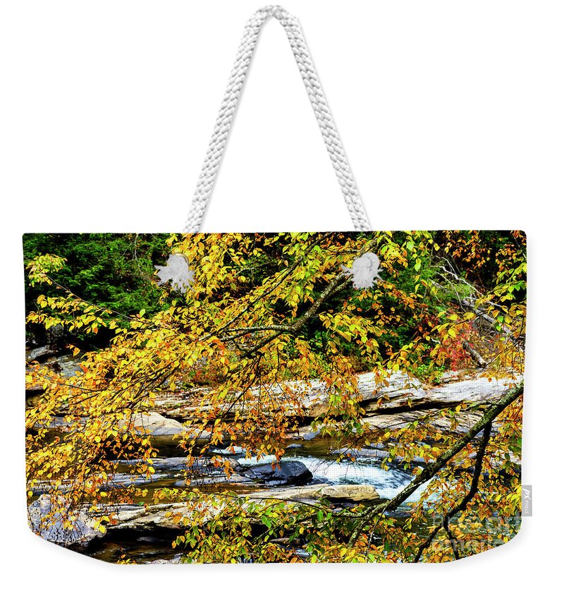 Middle Fork River Weekender Tote Bag featuring the photograph Autumn Middle Fork River #5 by Thomas R Fletcher