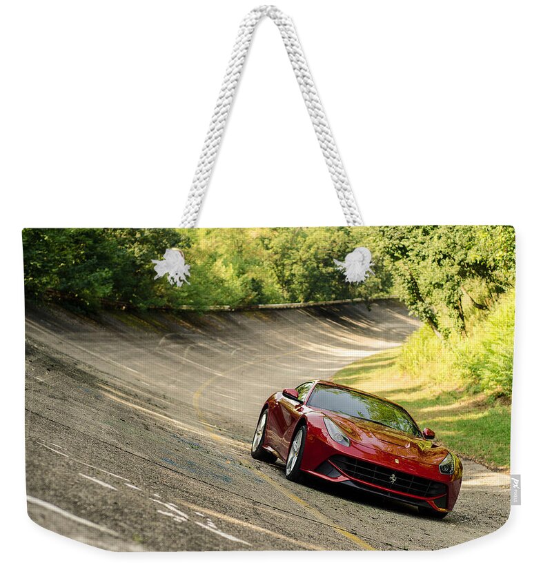 Ferrari Weekender Tote Bag featuring the digital art Ferrari #5 by Maye Loeser