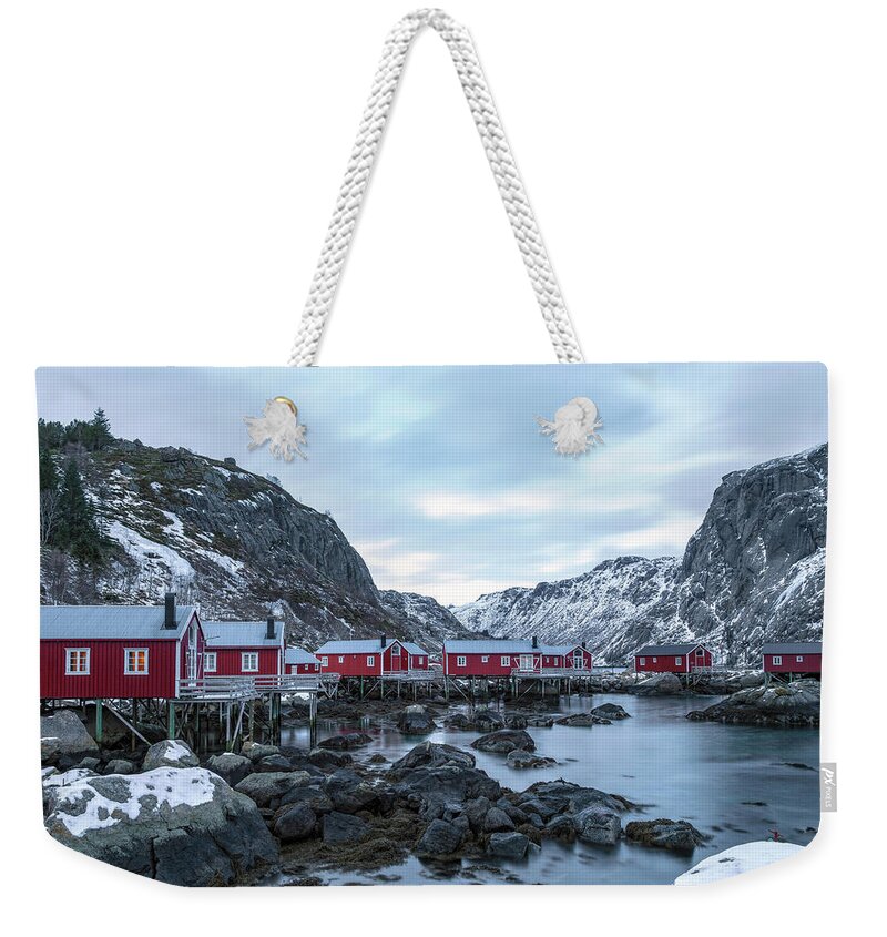 Nusfjord Weekender Tote Bag featuring the photograph Nusfjord, Lofoten - Norway #5 by Joana Kruse
