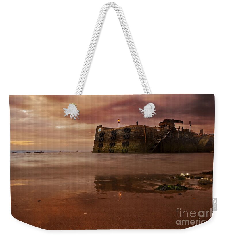 Tenby Weekender Tote Bag featuring the photograph The Low Tide #5 by Ang El