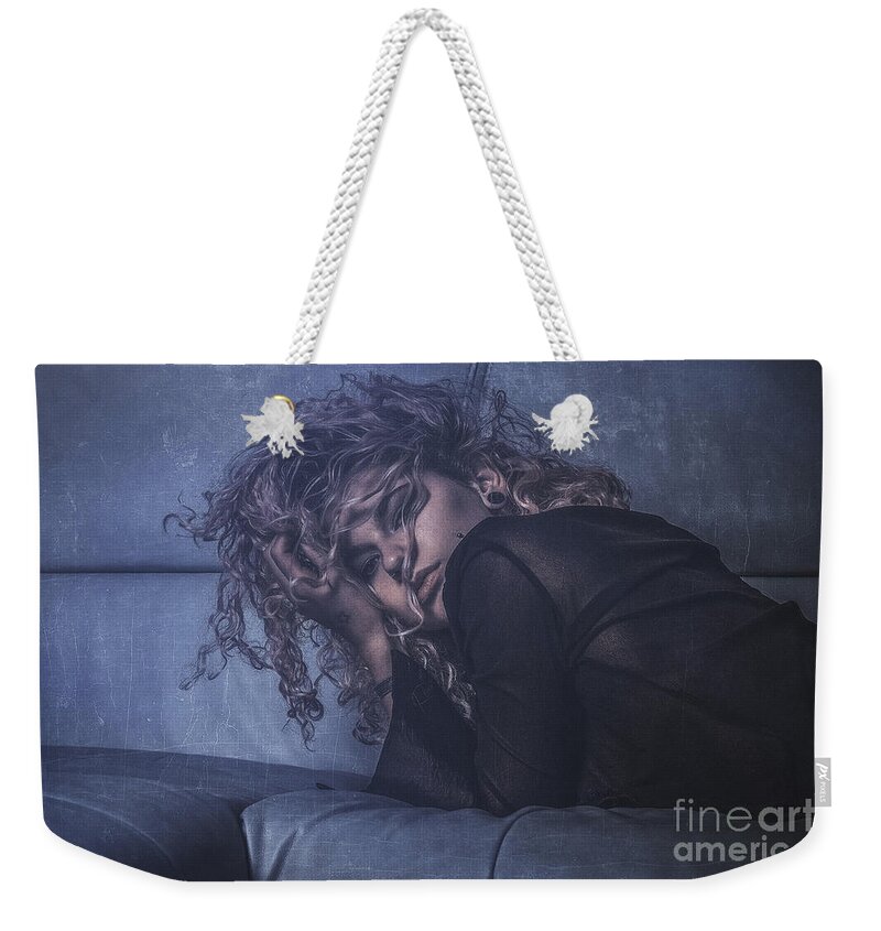 Woman Weekender Tote Bag featuring the photograph Tu m'as promis by Traven Milovich