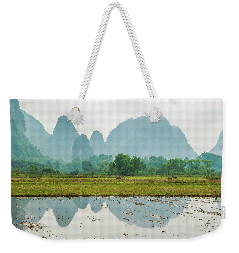 The Beautiful Karst Rural Scenery In Spring Weekender Tote Bag featuring the photograph Karst rural scenery in spring #51 by Carl Ning