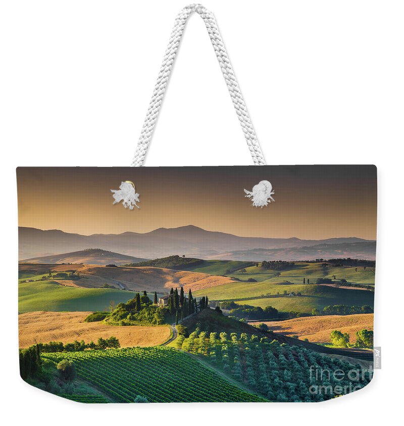 Agriculture Weekender Tote Bag featuring the photograph A Morning in Tuscany #6 by JR Photography